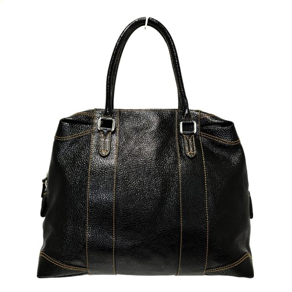 37863972 1 Fendi Handbag Leather Black Enamel