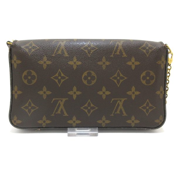 37864138 2 Louis Vuitton Pochette Felicie Monogram Canvas Wallet Chain Wallet Brown