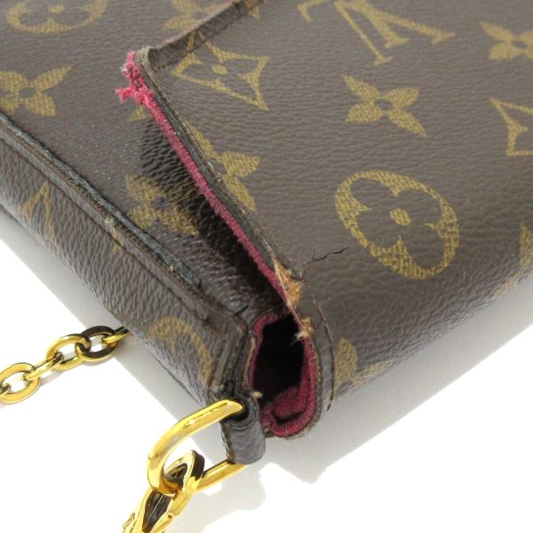 37864138 9 Louis Vuitton Pochette Felicie Monogram Canvas Wallet Chain Wallet Brown