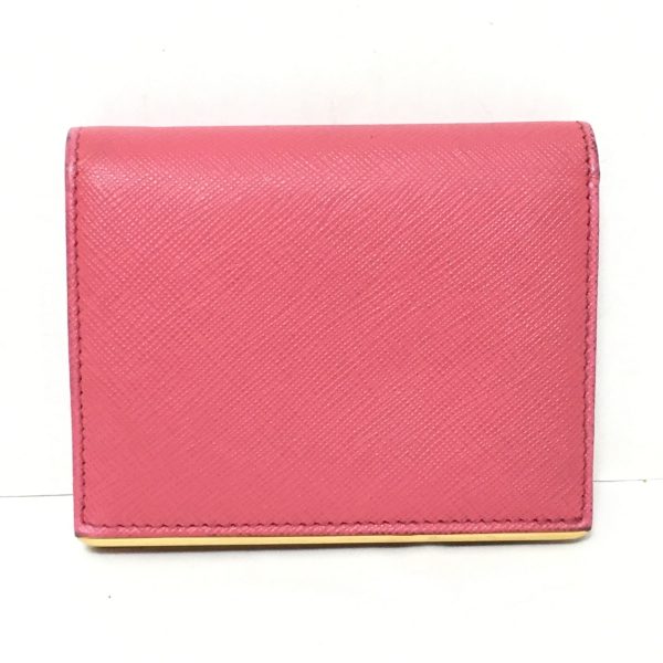 37864525 2 Prada Bifold Wallet Leather Pink Gold