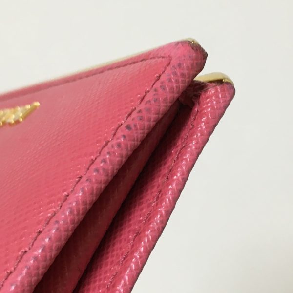 37864525 8 Prada Bifold Wallet Leather Pink Gold