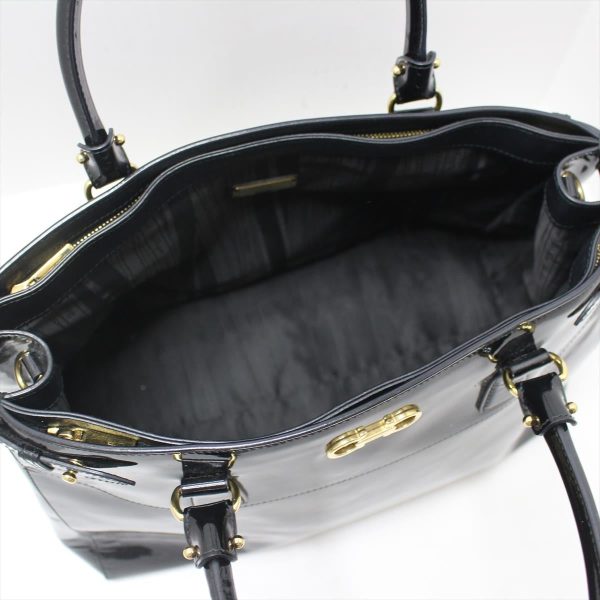 37864589 7 Salvatore Ferragamo Batik Enamel Shoulder Bag Black