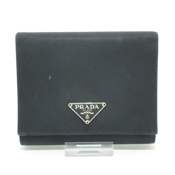 37864787 1 Prada Trifold Wallet Nylon Black