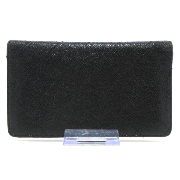 37864791 2 Chanel Matelasse Caviar Skin Long Wallet Black