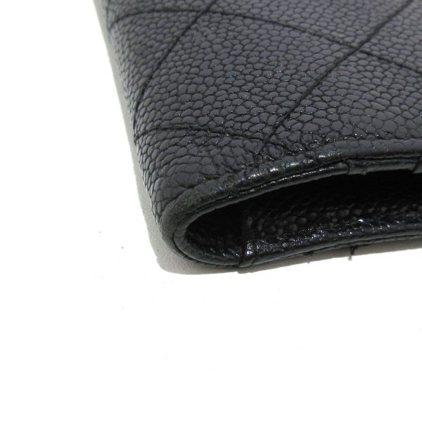 37864791 8 Chanel Matelasse Caviar Skin Long Wallet Black