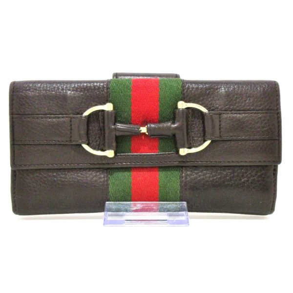 37864795 1 Gucci Horsebit Shelly Leather Wallet Dark Brown