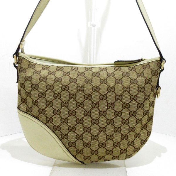 37864806 3 Gucci New Brit Gg Pattern Jacquard Shoulder Bag Beige