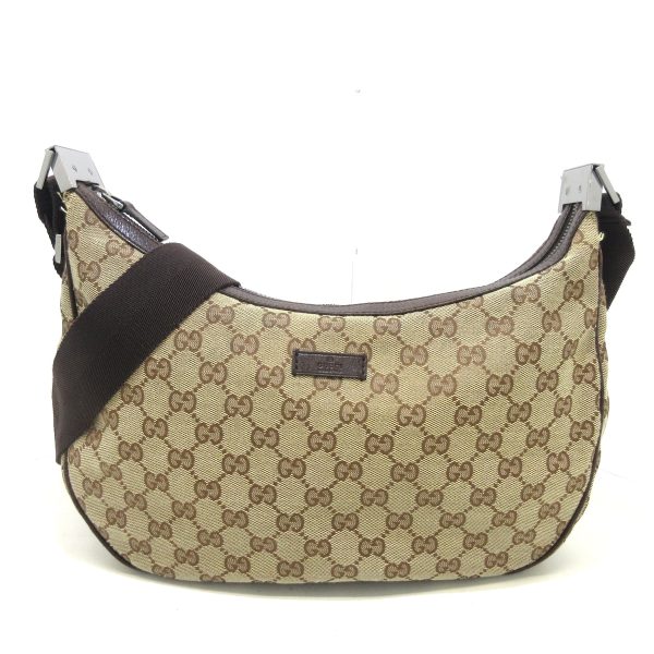 37864820 1 Gucci Gg Pattern Jacquard Shoulder Bag Beige