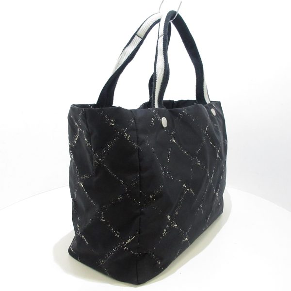 37864828 2 Chanel Vintage Travel Line Tote Bag Nylon Black