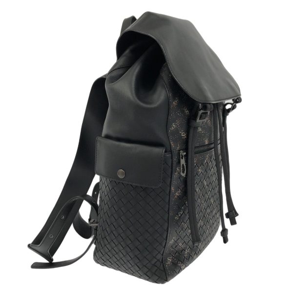 37866007 2 Bottega Veneta Intrecciato Rucksack Black Lambskin