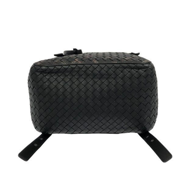 37866007 4 Bottega Veneta Intrecciato Rucksack Black Lambskin