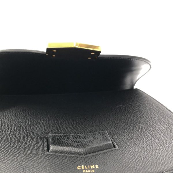 37866283 10 Celine Trotter Medium Leather Shoulder Bag Black