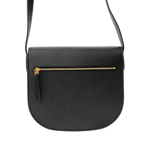 37866283 3 Celine Trotter Medium Leather Shoulder Bag Black