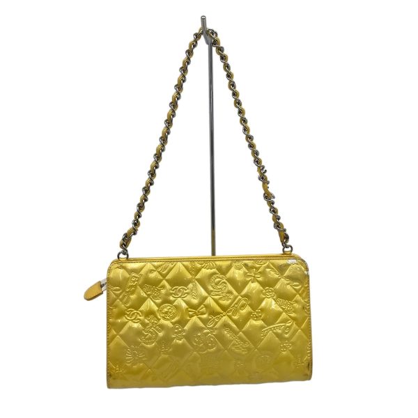 37866780 1 Chanel Symbol Charm Shoulder Bag Enamel Leather Yellow