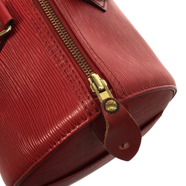 37866795 11 Louis Vuitton Speedy Leather Handbag Castilian Red