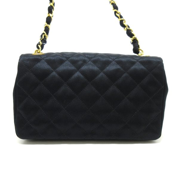 37867499 3 Chanel Mini Matelasse Shoulder Bag Satin Black