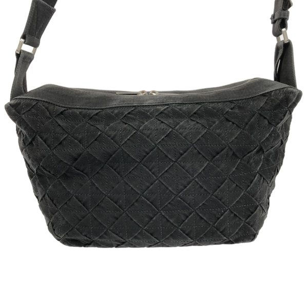 37868285 3 Bottega Veneta Intrecciato Shoulder Bag Black Fiber