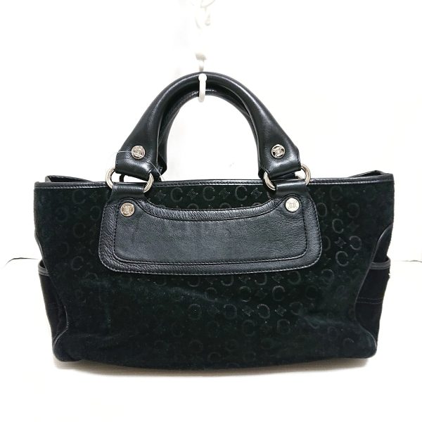 37868488 3 Celine C Macadam Pattern Suede Leather Boogie Bag Black