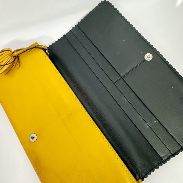 37868711 3 Loewe Long Wallet Tassel Nappa Leather Dark Yellow