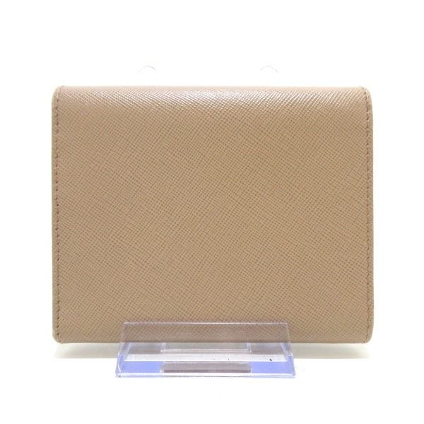 37868830 2 Prada Trifold Wallet Saffiano Leather Beige