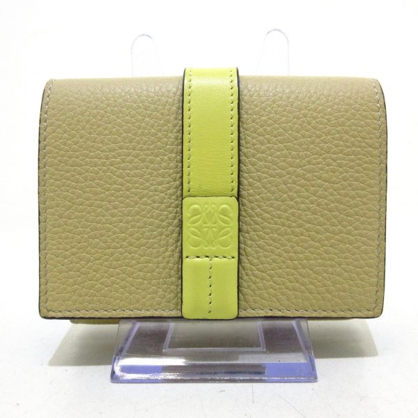 37868932 1 Loewe Trifold Wallet Soft Grain Calfskin Leather Butter