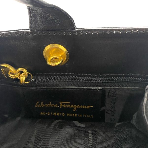 37869089 8 Salvatore Ferragamo Vara Satin Mini Handbag Black