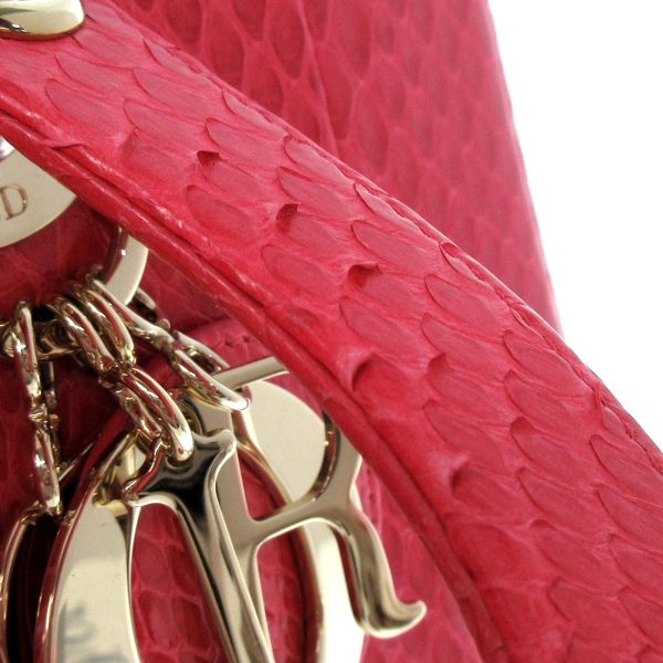 37869287 15 Dior Lady Dior Large Handbag Pink Python