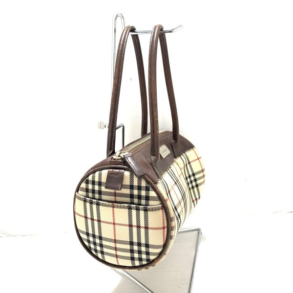 37870629 2 Burberry Handbag Check Pattern Beige x Black x Multi