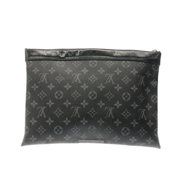 37870979 3 Louis Vuitton Pochette Discovery Monogram Eclipse Canvas Clutch Bag Brown