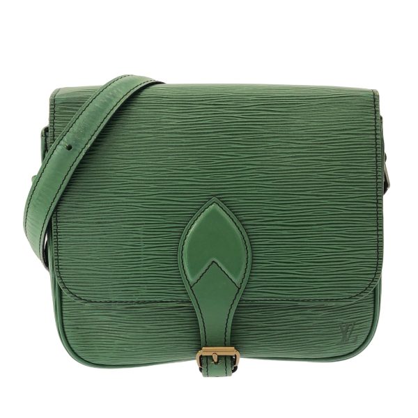 37871116 1 Louis Vuitton Cartesier Leather Shoulder Bag Borneo Green