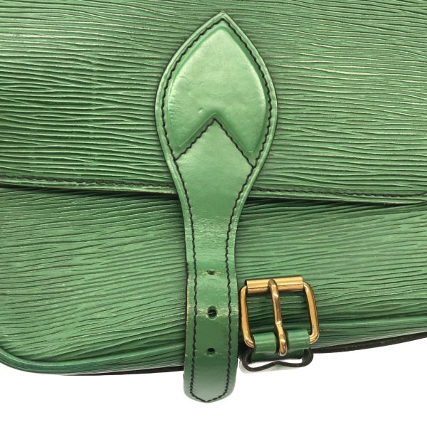 37871116 11 Louis Vuitton Cartesier Leather Shoulder Bag Borneo Green