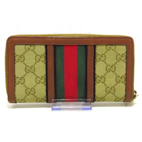 37872394 2 Gucci Gg Pattern Sherry Jacquard Wallet Beige