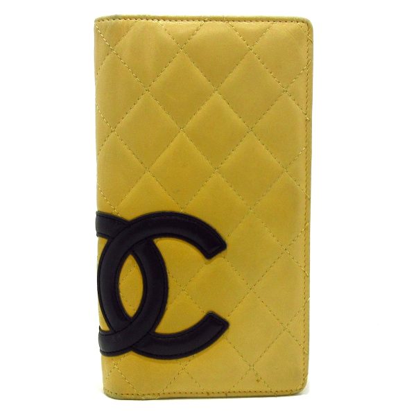 37872404 1 Chanel Cambon Line Long Wallet Lambskin Light Brown