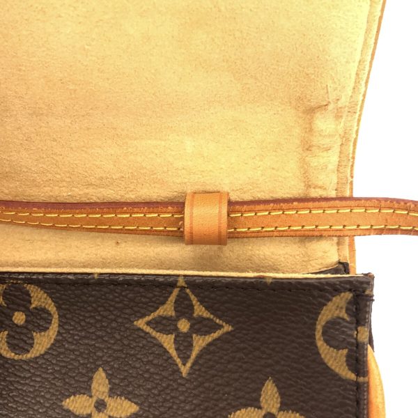 37872495 10 Louis Vuitton Pochette Twin Monogram Canvas Shoulder Bag Brown