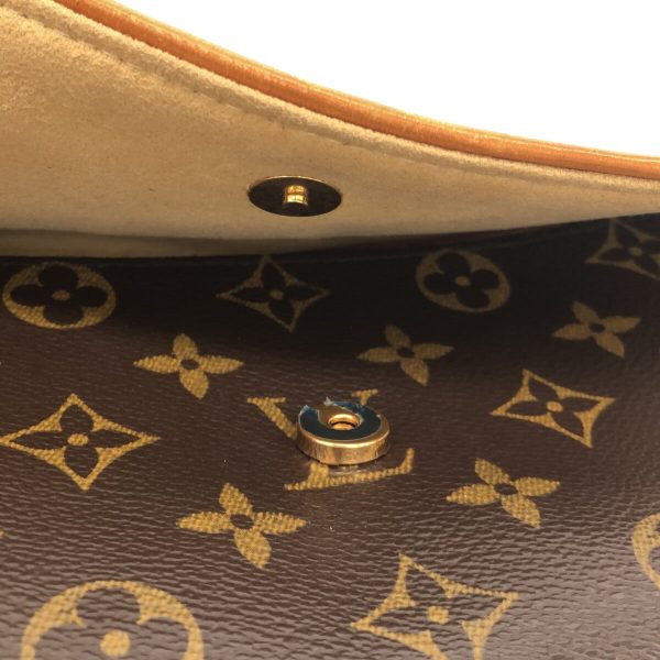 37872495 11 Louis Vuitton Pochette Twin Monogram Canvas Shoulder Bag Brown