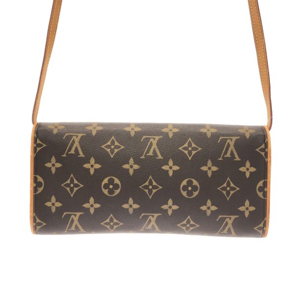 37872495 3 Louis Vuitton Pochette Twin Monogram Canvas Shoulder Bag Brown