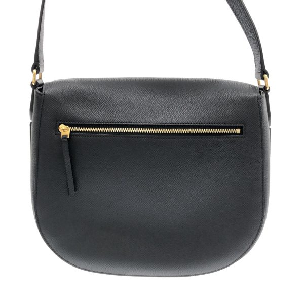 37873837 3 Celine Trotter Medium Leather Shoulder Bag Black