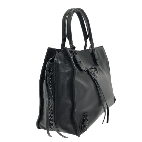 37874311 2 Balenciaga Paper A6 Leather Tote Bag Black