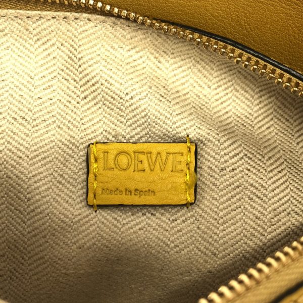 37874465 7 Loewe Puzzle Bag Mini Handbag Classic Calf Leather Tricolor Yellow