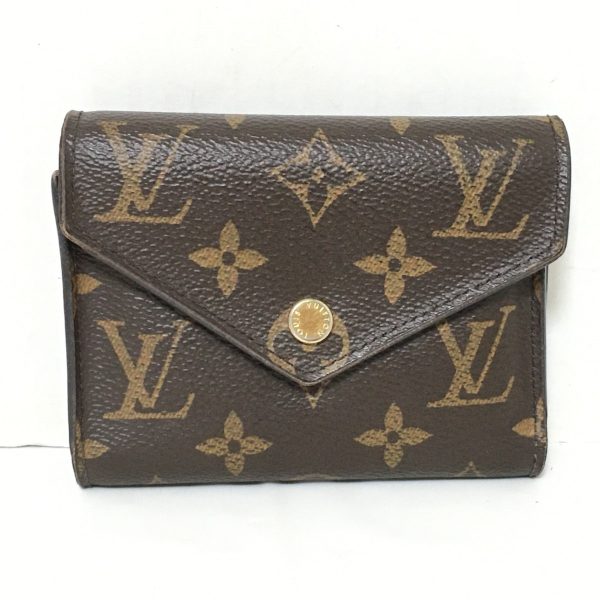 37875968 1 Louis Vuitton Portefeuille Victorine Monogram Canvas Trifold Wallet Brown