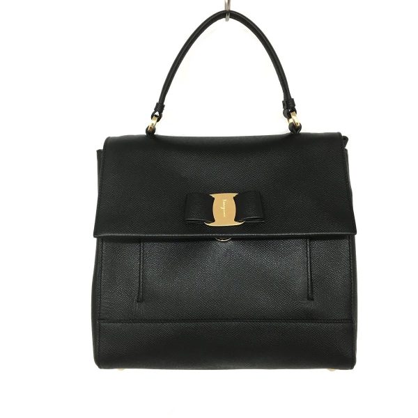 37876193 1 Salvatore Ferragamo Vara Leather Handbag Black