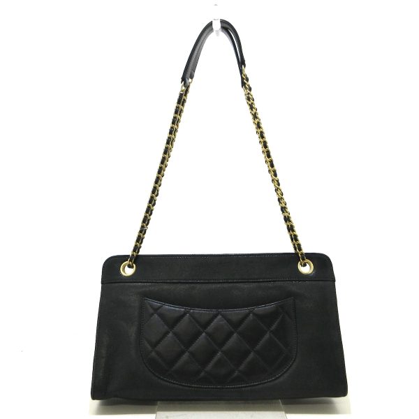 37877346 3 Chanel Matelasse Shoulder Bag Sparkle Leather Lambskin Black