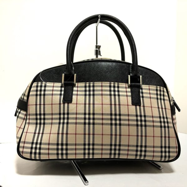 37877393 3 Burberry Handbag Check Pattern Beige x Red x Black