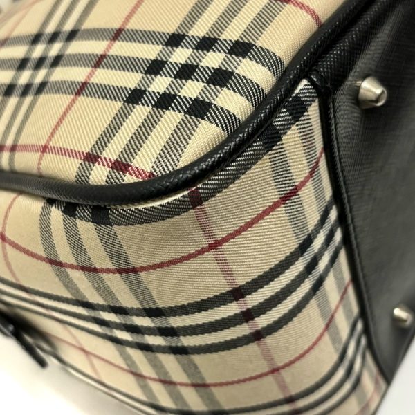 37877393 5 Burberry Handbag Check Pattern Beige x Red x Black