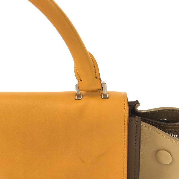 37877849 9 Celine Trapeze Small Leather Handbag Orange