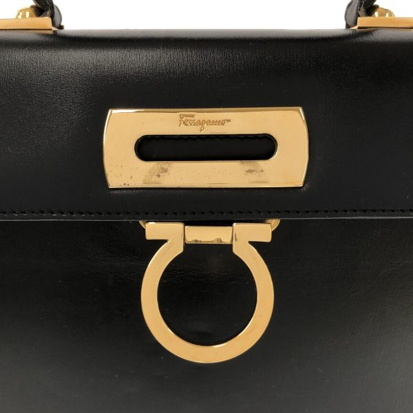 37877863 10 Salvatore Ferragamo Gancini Leather Handbag Black