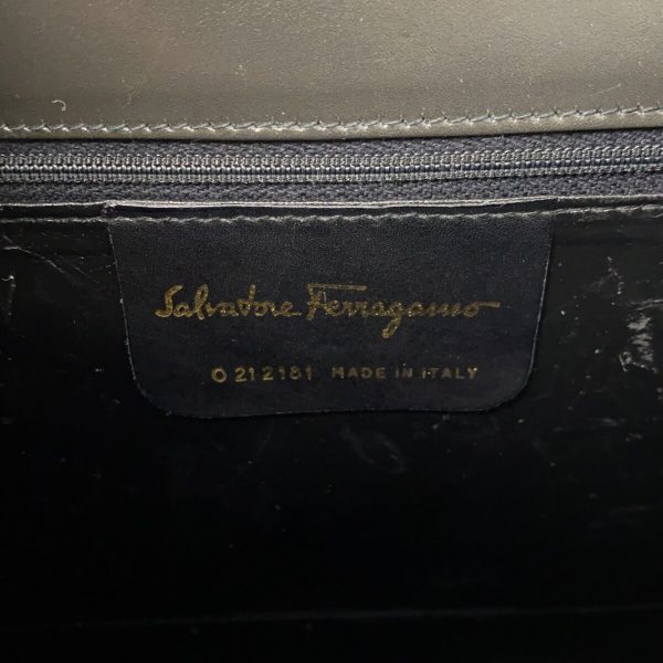 37877872 7 Salvatore Ferragamo Gancini Leather Handbag Black