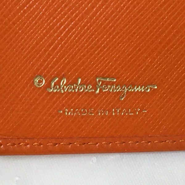 37878828 5 Salvatore Ferragamo Gancini Bifold Leather Wallet Orange