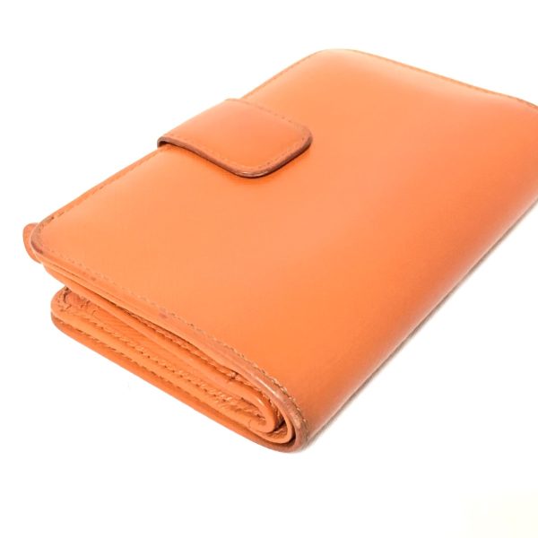 37878828 9 Salvatore Ferragamo Gancini Bifold Leather Wallet Orange