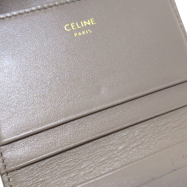 37878855 8 Celine Compact Wallet Triomphe Shiny Calf Trifold Wallet Gray